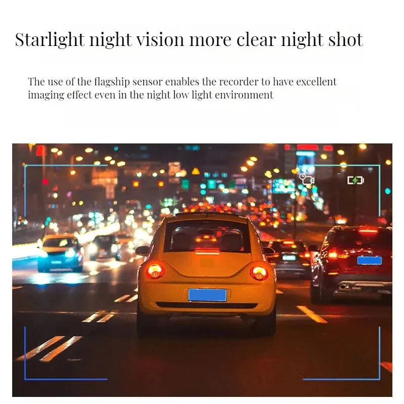 Dual Dashcam Wifi 1080P (Front+Interior+Night Vision)